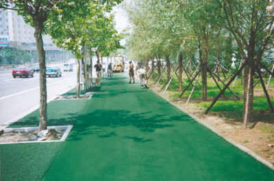 供應蘭州彩色瀝青價格拌合料用的膠結料哪里產